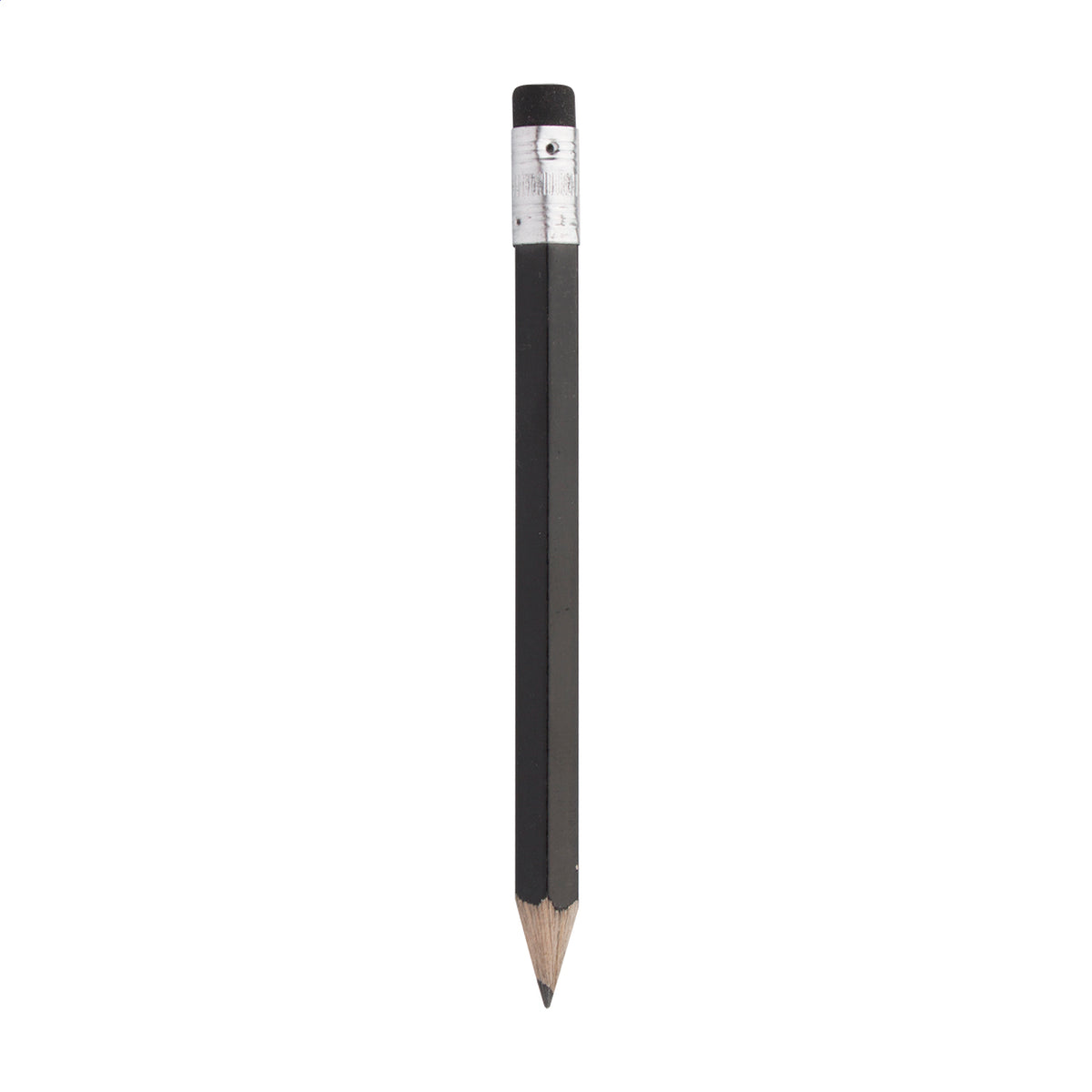 Komin mini fa HB grafitceruza radírral, egyedi logózáshoz - fekete