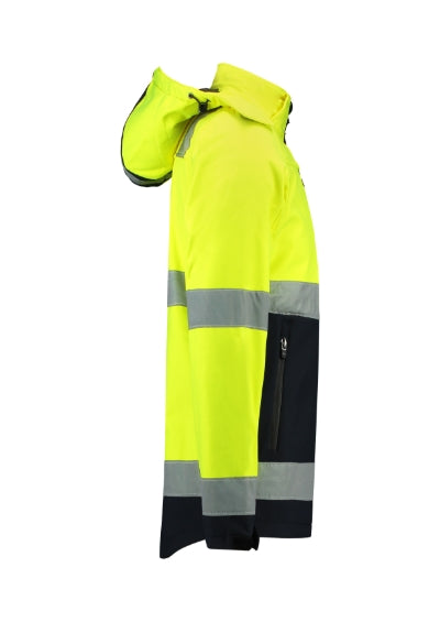 Bi-color EN ISO 20471 Softshell - Softshell kabát unisex - fluoreszkáló sárga