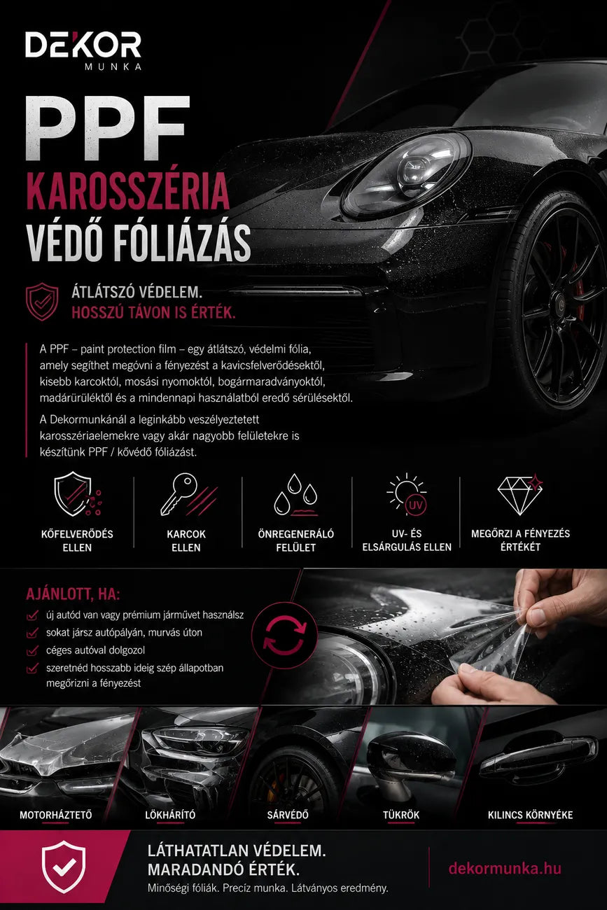 PPF kővédő fóliázás autóra