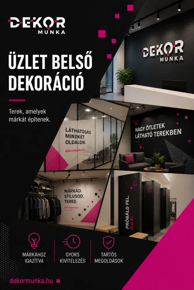 Üzlet- és iroda belső dekoráció
