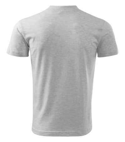 V-neck - Póló unisex - világosszürke melírozott