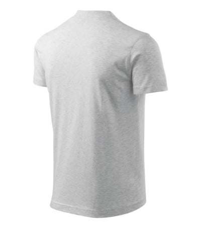 V-neck - Póló unisex - világosszürke melírozott