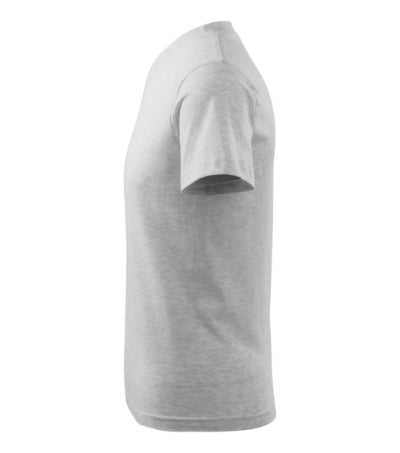 V-neck - Póló unisex - világosszürke melírozott