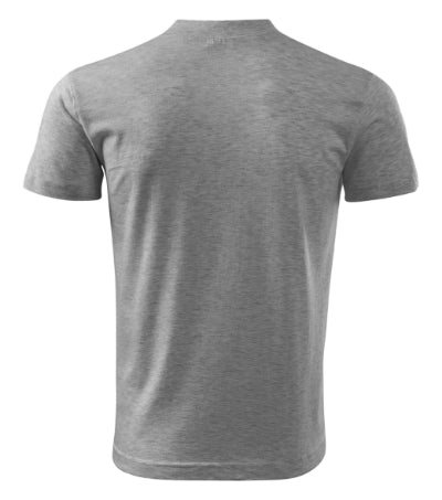V-neck - Póló unisex - sötétszürke melírozott