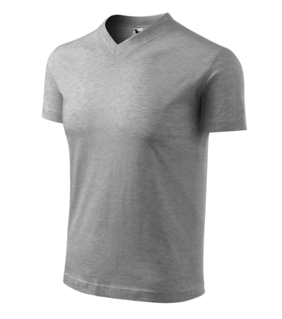 V-neck - Póló unisex - sötétszürke melírozott