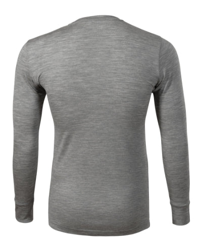 Merino Rise LS - Póló férfi - sötétszürke melírozott