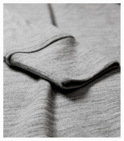 Merino Rise LS - Póló férfi - sötétszürke melírozott