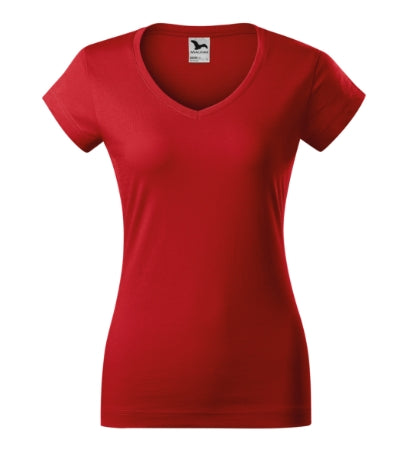 Fit V-neck - Póló női - piros