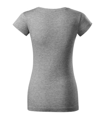 Fit V-neck - Póló női - sötétszürke melírozott