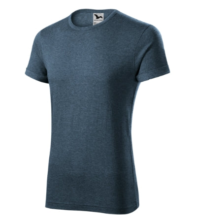 Fusion - Póló férfi - sötétdenim melírozott