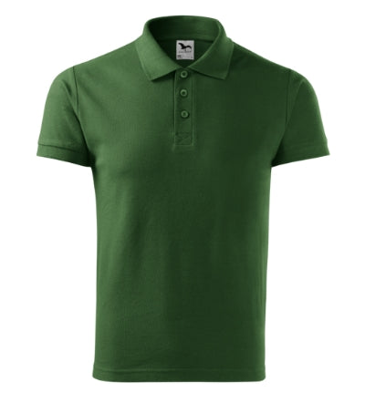 Cotton - Galléros póló férfi - üvegzöld