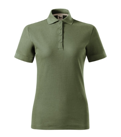 Prime (GOTS) - Galléros póló női - khaki