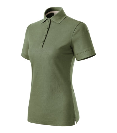 Prime (GOTS) - Galléros póló női - khaki
