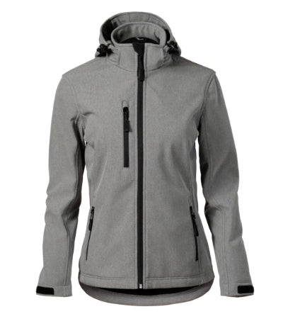 Performance - Softshell kabát női - sötétszürke melírozott