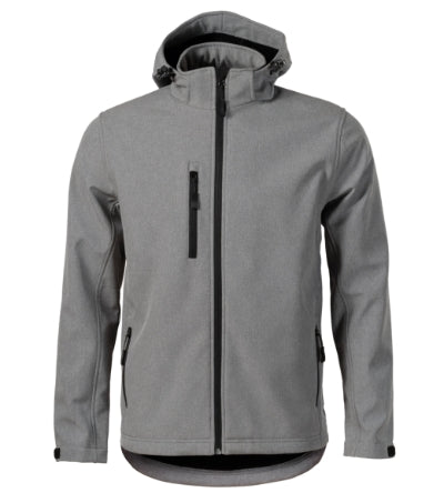 Performance - Softshell kabát férfi - sötétszürke melírozott