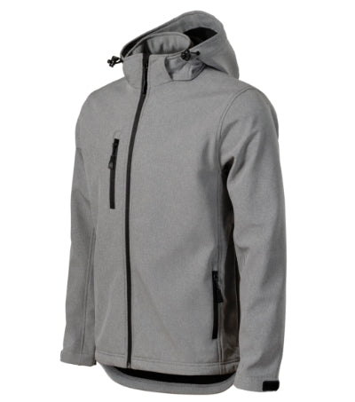 Performance - Softshell kabát férfi - sötétszürke melírozott