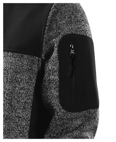 Casual - Softshell kabát férfi - kötött melanzs szürke