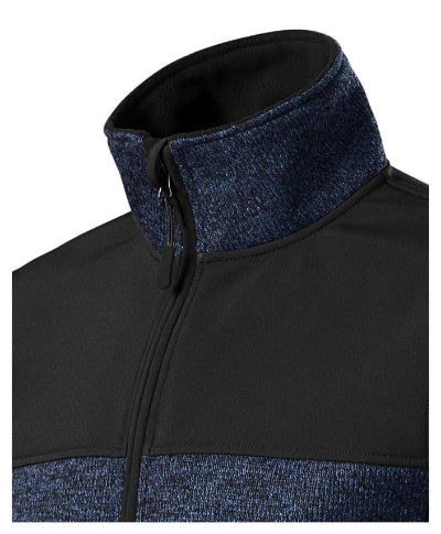 Casual - Softshell kabát férfi - kötött melanzs kék