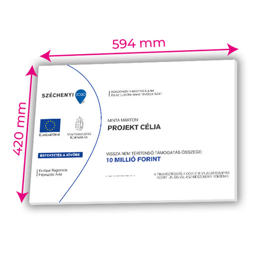 Széchenyi 2020 C típusú projekttábla plakát (420 × 594 mm)
