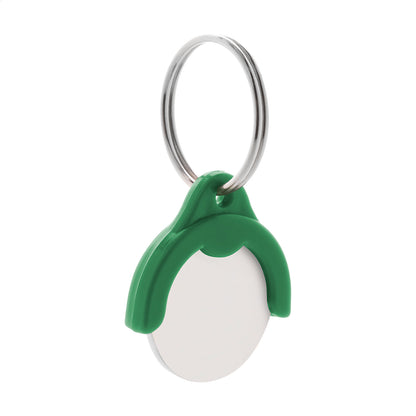 Token műanyag kulcstartós bevásárlókocsi érme zöld – Dekormunka – további kép 2