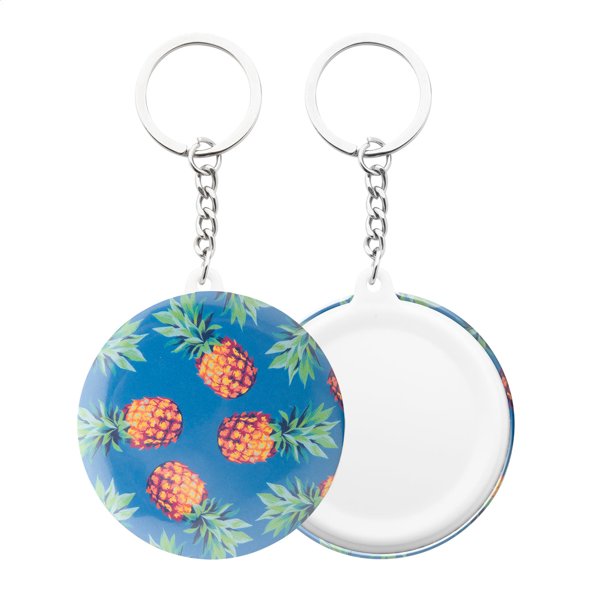 KeyBadge Mini műanyag kitűzős kulcstartó fehér – Dekormunka