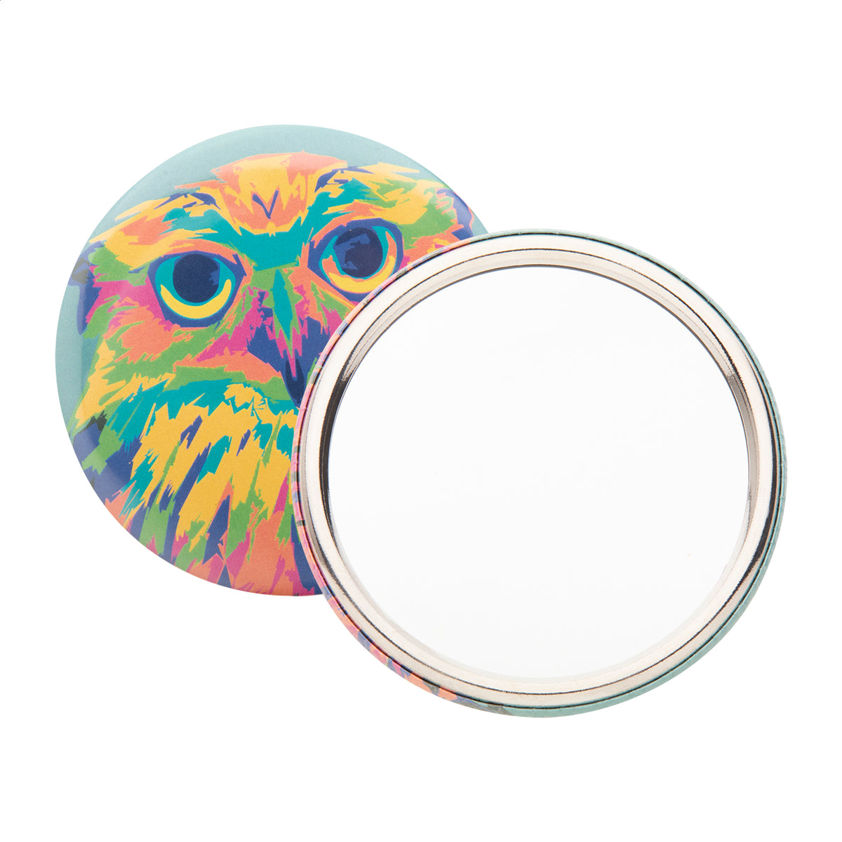 BeautyBadge fém zsebtükör ezüst – Dekormunka