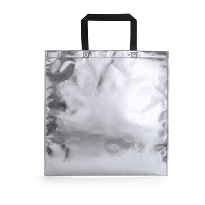 Metalot laminált non-woven bevásárlótáska ezüst – Dekormunka