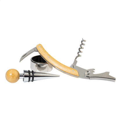 Abruzzo bambusz boros szett natúr – Dekormunka – további kép 2