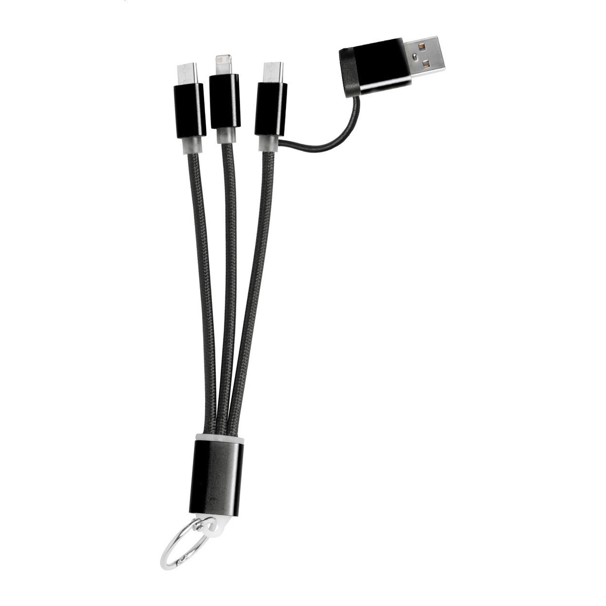 Rashort alumínium USB töltős kulcstartó fekete – Dekormunka