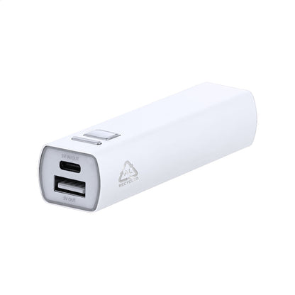 RaluBase újrahasznosított alumínium power bank fehér – Dekormunka