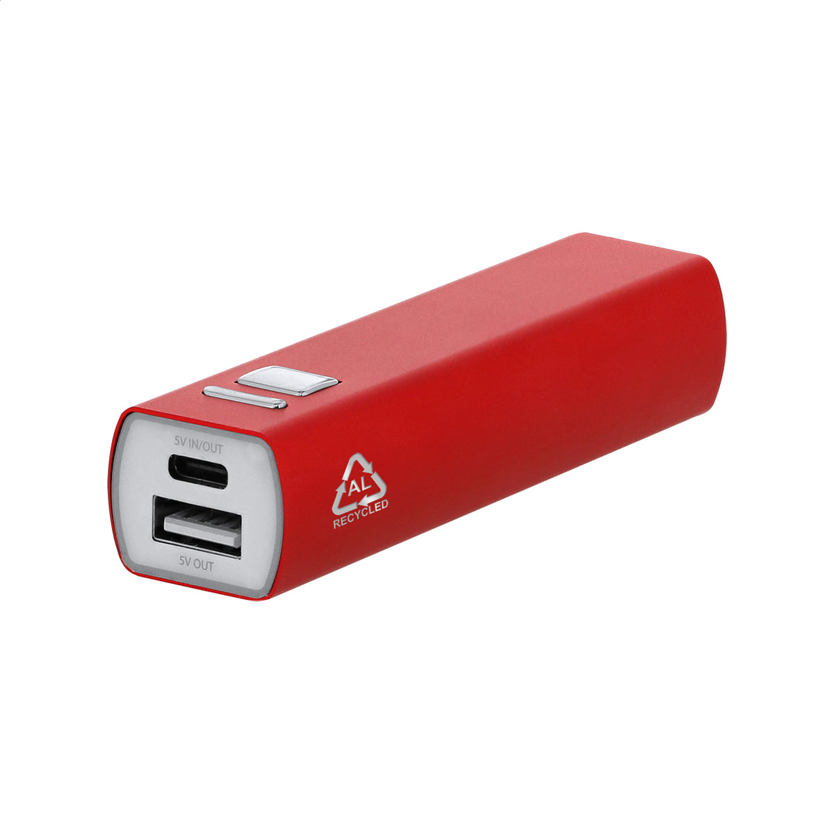 RaluBase újrahasznosított alumínium power bank piros – Dekormunka