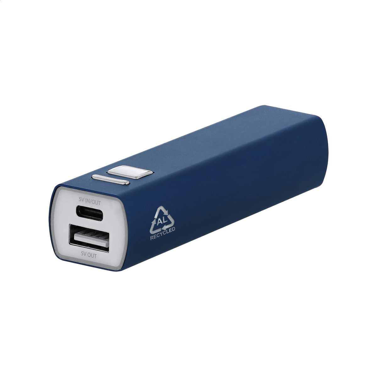 RaluBase újrahasznosított alumínium power bank sötét kék – Dekormunka
