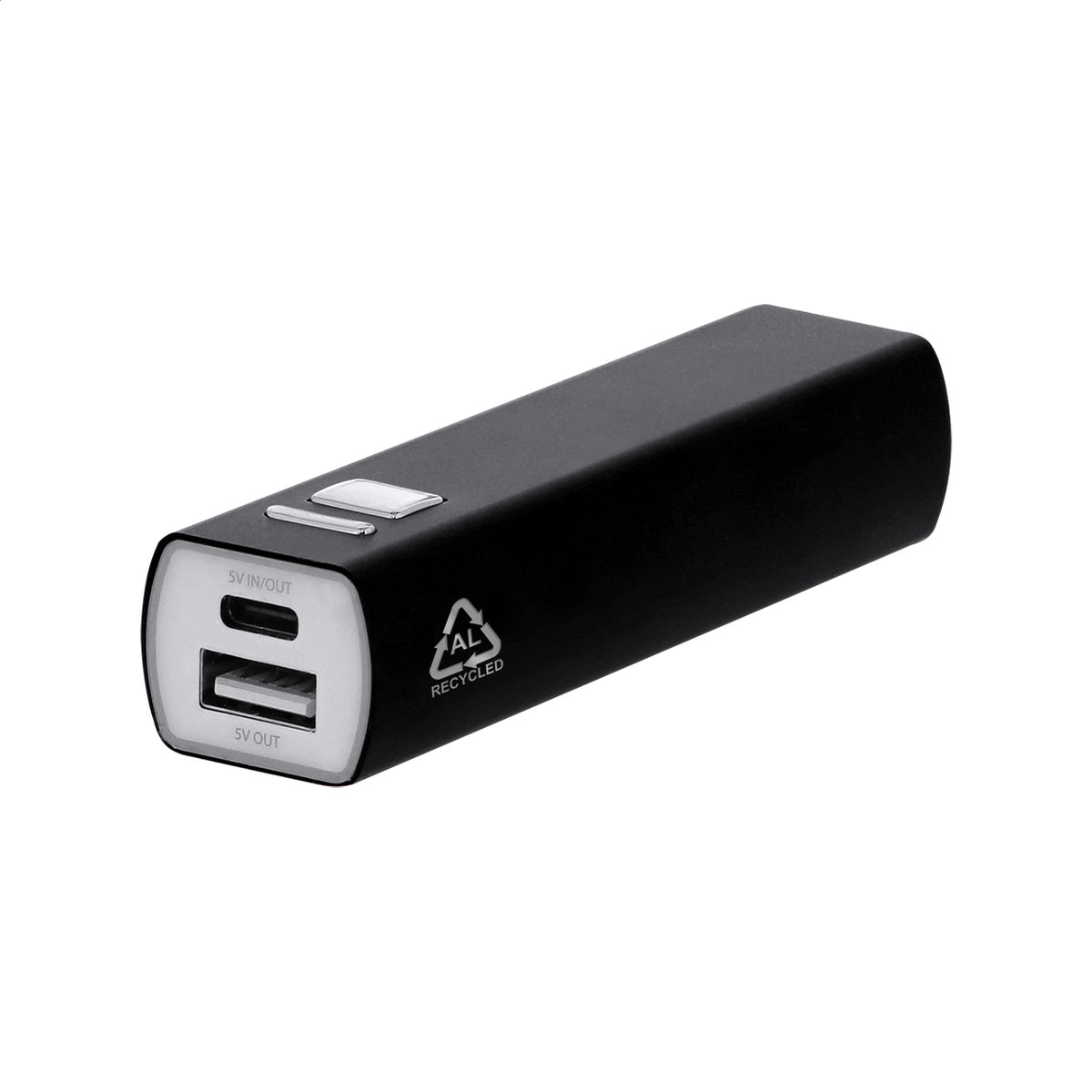 RaluBase újrahasznosított alumínium power bank fekete – Dekormunka