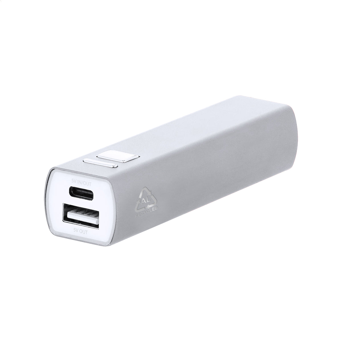 RaluBase újrahasznosított alumínium power bank ezüst – Dekormunka