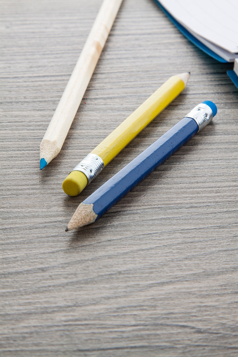 Komin mini fa HB grafitceruza radírral, egyedi logózáshoz - sárga - további kép 2