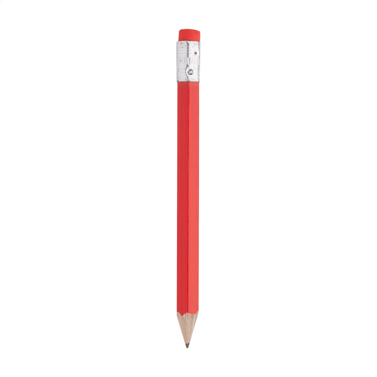 Komin mini fa HB grafitceruza radírral, egyedi logózáshoz - piros