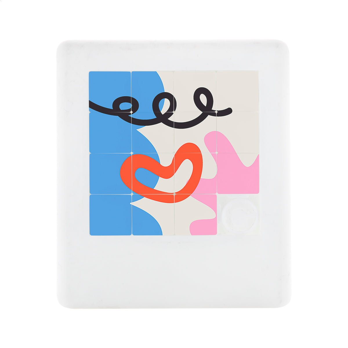 Rezimi újrahasznosított ABS mini csúsztatható puzzle fehér – Dekormunka – további kép 3
