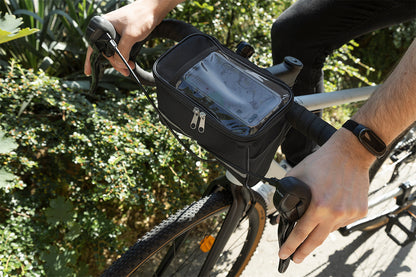 Velofon Plus 600D RPET kerékpáros mobiltartó táska fekete – Dekormunka – további kép 8