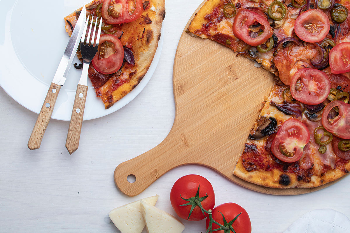 Naples bambusz pizza vágódeszka natúr – Dekormunka – további kép 2