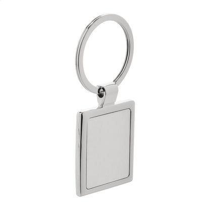 Rectangle fém kulcstartó ezüst – Dekormunka