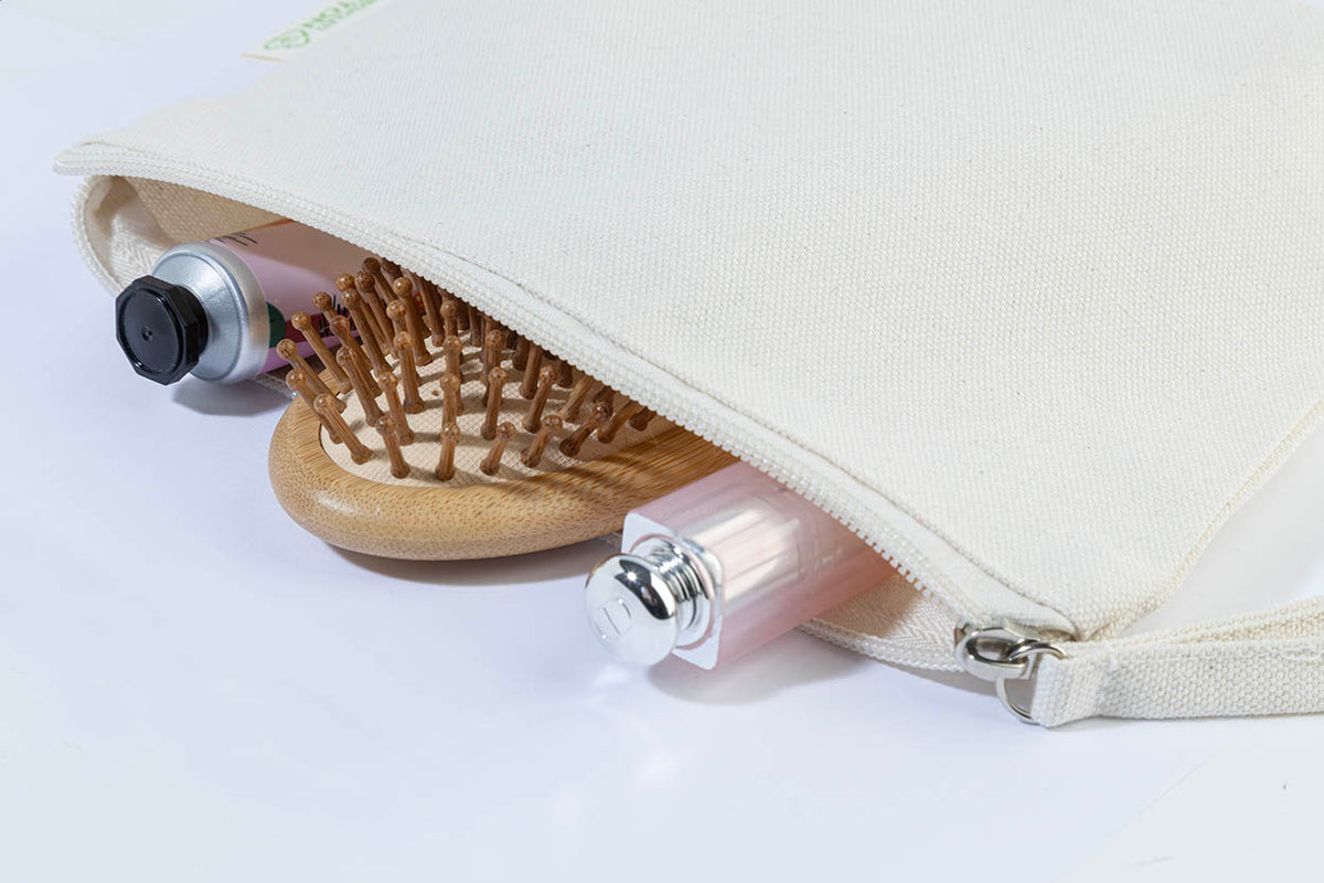 Cospex újrahasznosított pamut kozmetikai táska natúr – Dekormunka – további kép 3