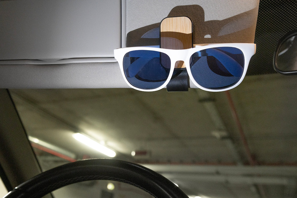 ShadeSnap újrahasznosított ABS autós napszemüveg tartó fekete – Dekormunka – további kép 5