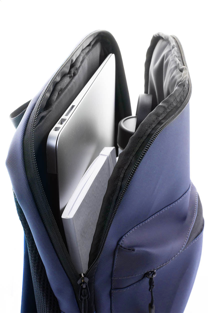 Slippu 600D RPET laptop hátizsák sötét kék – Dekormunka – további kép 5