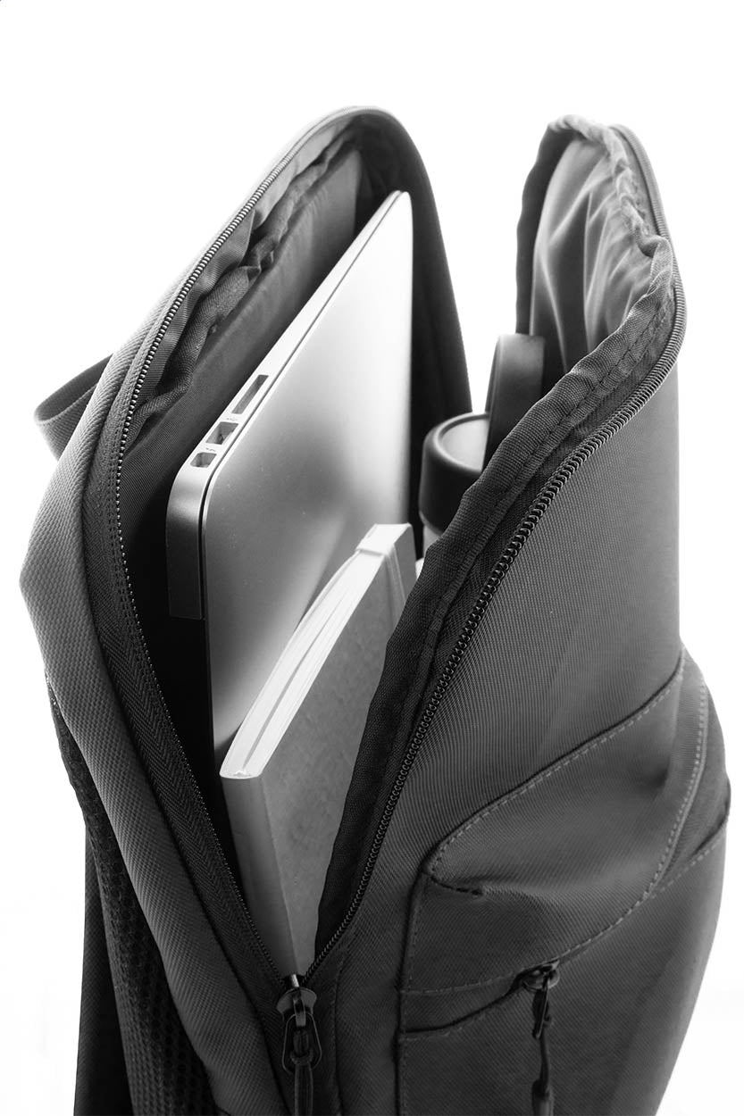 Slippu 600D RPET laptop hátizsák fekete – Dekormunka – további kép 5