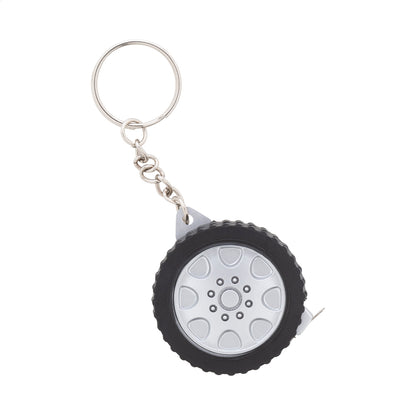 Wheel műanyag kulcstartó mérőszalaggal fekete – Dekormunka – további kép 2
