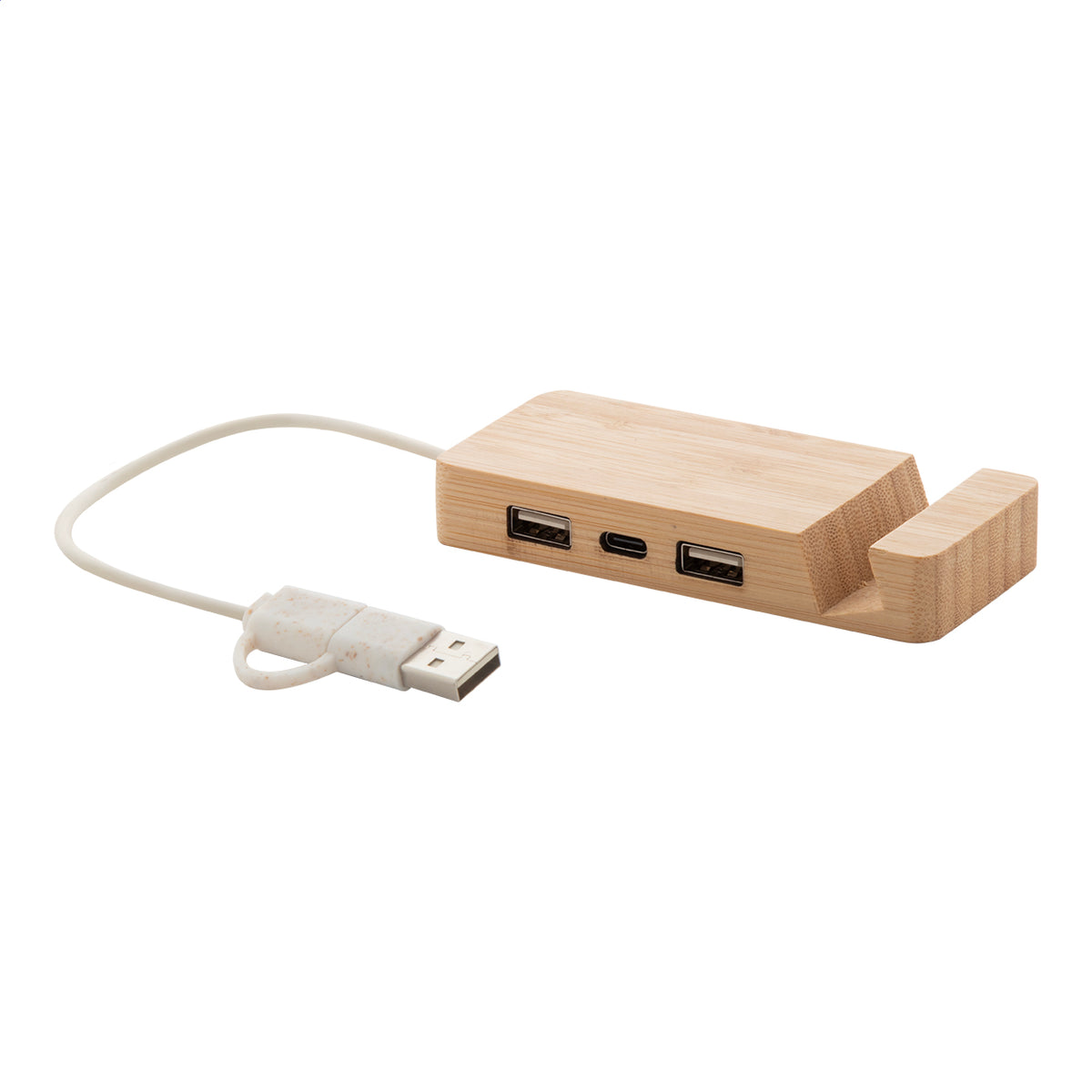 Mobaru bambusz USB hub natúr – Dekormunka
