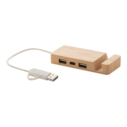 Mobaru bambusz USB hub natúr – Dekormunka
