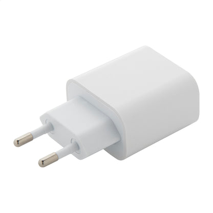 Recharge újrahasznosított ABS USB fali töltő fehér – Dekormunka – további kép 2