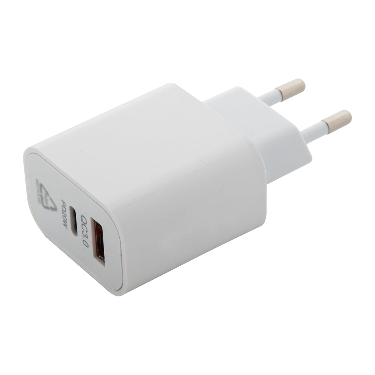 Recharge újrahasznosított ABS USB fali töltő fehér – Dekormunka – további kép 3
