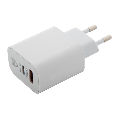 Recharge újrahasznosított ABS USB fali töltő fehér – Dekormunka – további kép 3